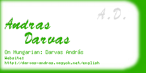 andras darvas business card