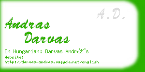 andras darvas business card